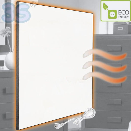 Piastra pannello riscaldante calorifero elettrico a raggi infrarossi in ceramica colore BIANCO - potenza 370 watt