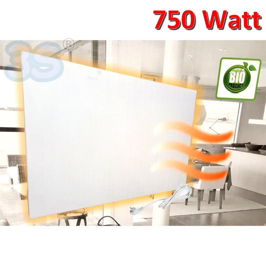 Piastra pannello riscaldante calorifero elettrico a raggi infrarossi - potenza 750 watt