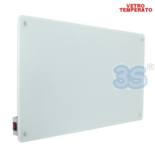 Piastra pannello riscaldante elettrico in vetro a raggi infrarossi colore BIANCO - potenza 430 watt