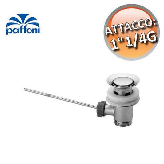 Drain plug with plug and pop-up waste, 1''1/4 G connection - PAFFONI ZSCA004