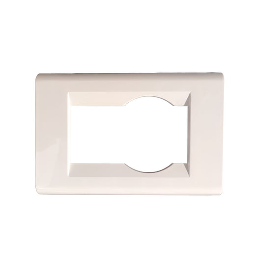Placca TL Unel+1 Posto Bianco compatibile con Bticino Living Classic - Feb Elettrica