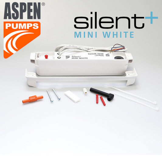 Silent+ MINI WHITE air conditioning condensate drain pump - Aspen Pumps - installation under split system