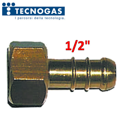 Portagomma per gas METANO in ottone attacco Femmina 1/2''
