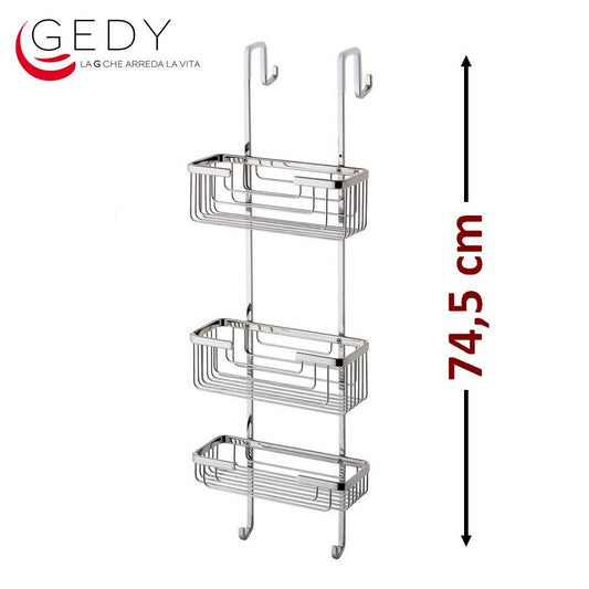 Portaoggetti 3 ripiani appendibile su box doccia - GEDY 5684