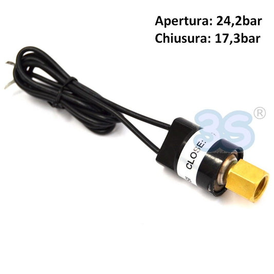 Cartridge pressure switch, 1/4'' SAE connection, high pressure 24.2 - 17.3 Bar