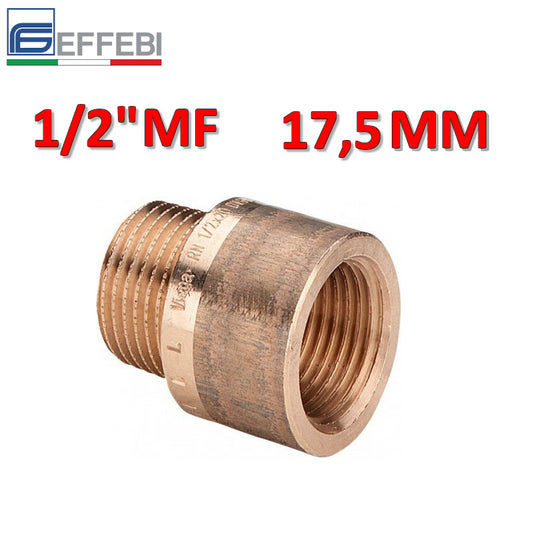 Bronze extension 1/2'' MF length 17.5 mm