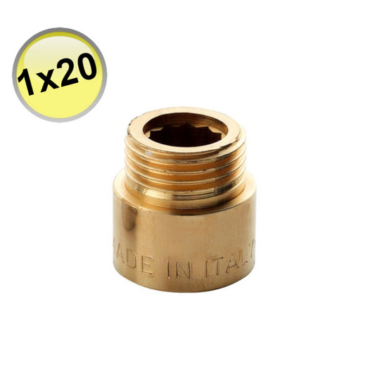 Brass extension, 1'' MF connection, length 20 mm