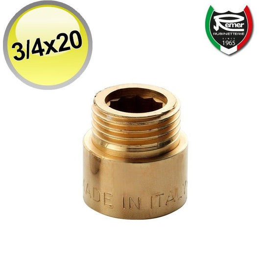 Brass extension, 3/4'' MF connection, length 20 mm