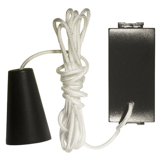Pulsante Unipolare con Corda 16A Nero - Feb Elettrica