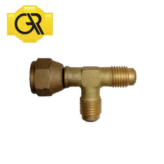 Raccordo a T TEE con bocchettone girevole 1/4'' sae - GAR