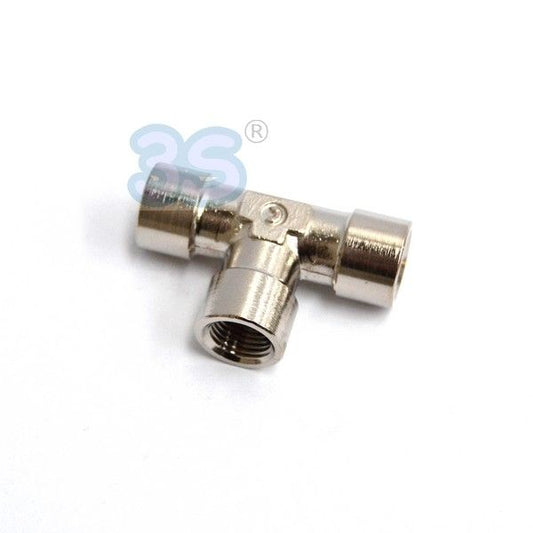 Raccordo a TEE 1/8'' passo gas femmina femmina femmina