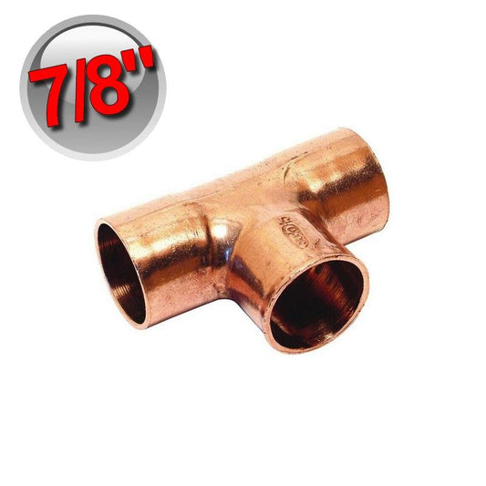 Raccordo a TEE FFF rame a saldare 7/8'' - 22,23 mm