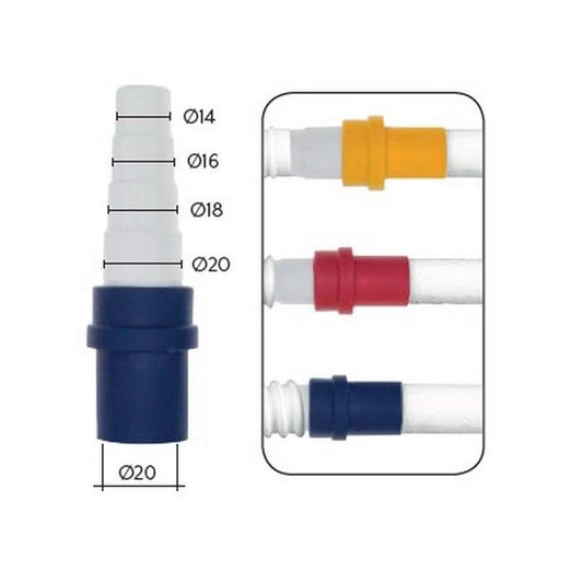 Raccordo adattatore tubo rigido Ø 20 mm passaggio tubo flessibile per scarico condensa
