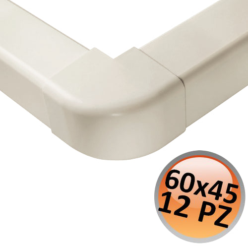 Raccordo angolo esterno 60x45mm - 12 PZ
