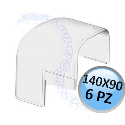 Raccordo angolo esterno per canalina 140x90mm - confezione 6 PZ