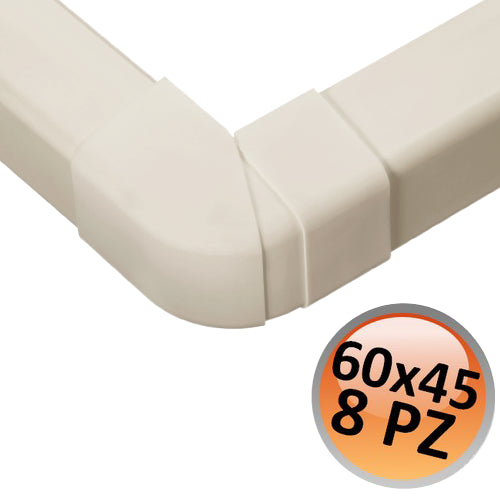 Raccordo angolo esterno regolabile 60x45mm - 8 PZ