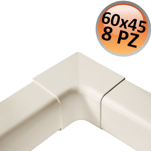 Raccordo angolo interno 60x45mm - 8 PZ