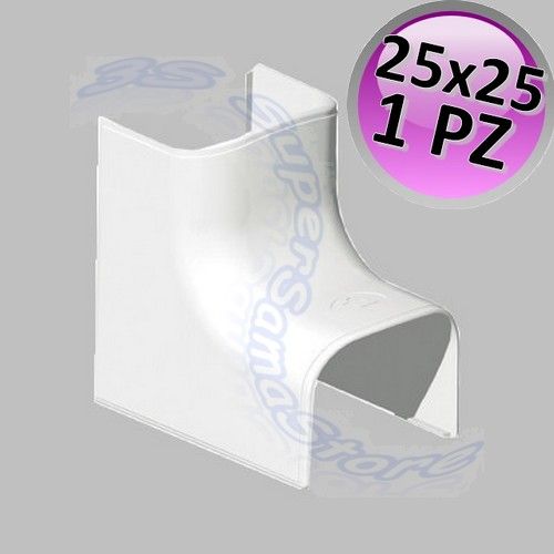 Raccordo angolo interno per canalina 25x25 mm - 1 PZ