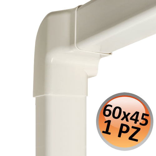 Raccordo angolo verticale sinistro 60x45mm - 1 PZ