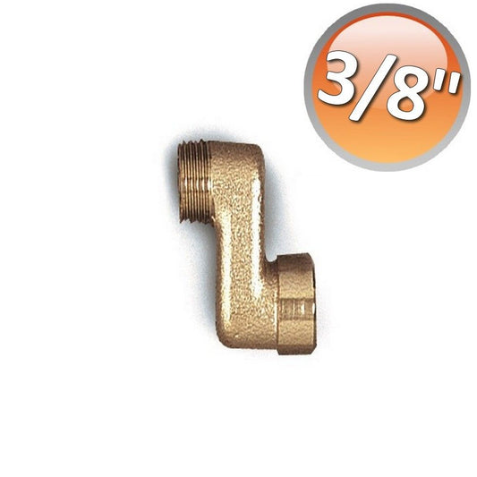 Eccentric radiator fitting in nickel-plated brass, 3/8'' MF connections, 30 mm displacement