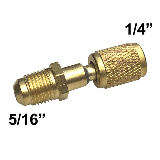 Reduced swivel fitting M 5/16'' x F 1/4'' with pin press