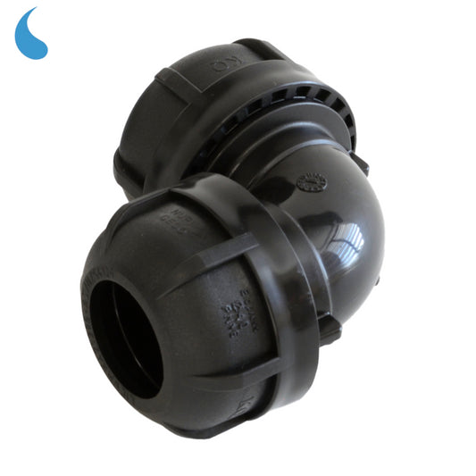 90° elbow fitting Ø 20 mm compression - tighten in polypropylene