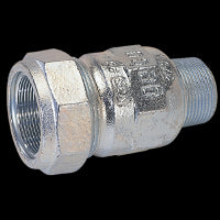 Raccordo in ghisa monogiunto a compressione Maschio 1''1/2 x 48,3 mm per acciaio con ghiera antisfilamento