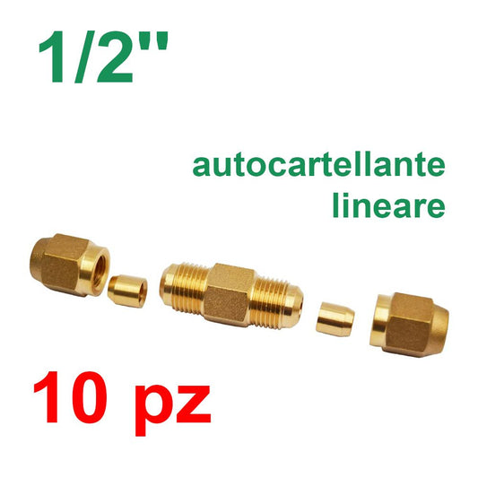 Self-flaring coupling sleeve linear fitting 1/2 - 10 pieces