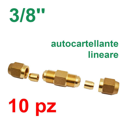 Self-flaring coupling sleeve linear fitting 3/8 - 10 pieces