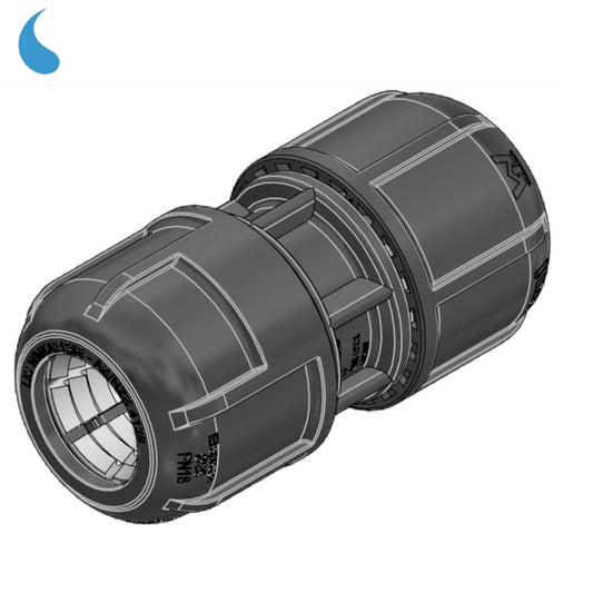 Compression sleeve fitting Ø 63 mm - tighten in polypropylene