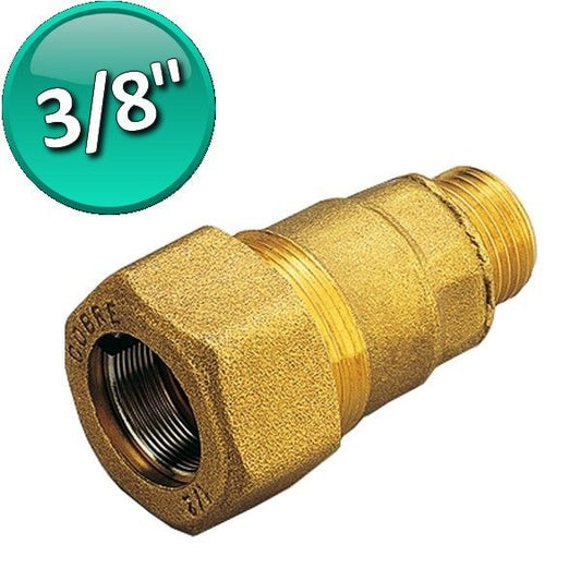 Raccordo monogiunto a compressione 3/8'' per tubo in ferro e acciaio - TIEMME serie 1590