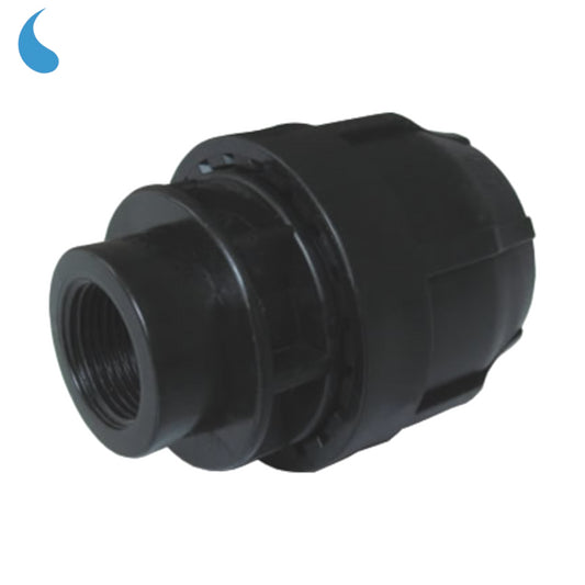 Ø 25 mm x 3/4'' compression fitting - tighten in female threaded polypropylene