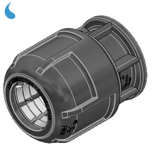 End cap fitting Ø 20 mm compression - tighten in polypropylene