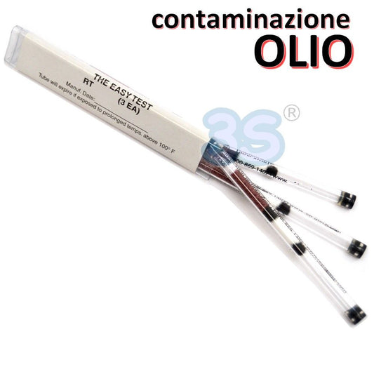 REFRIGERANT TEST - Confezione 3 fiale provette per test contaminazione olio su gas refrigerante