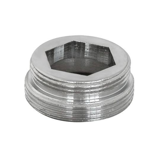 Chromed brass reducer with 24x1 / 22x1 male/male connections