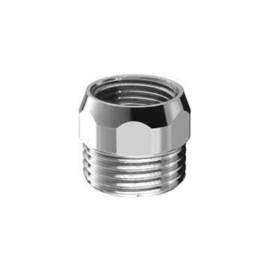 Chrome-plated brass reducer, male 1/2'' x female 3/4''