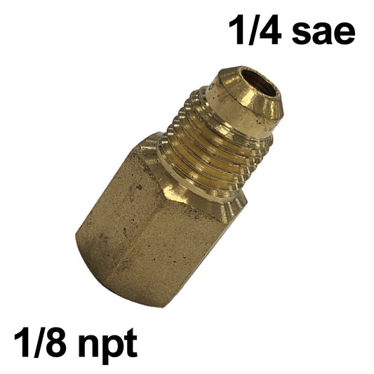 Reduction for pressure gauges F 1/8'' npt x M 1/4'' sae
