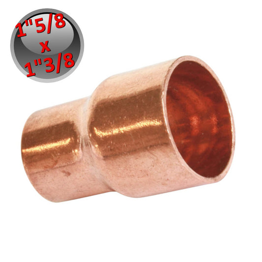 Riduzione raccordo ridotto rame a saldare maschio 1''5/8 x femmina 1''3/8