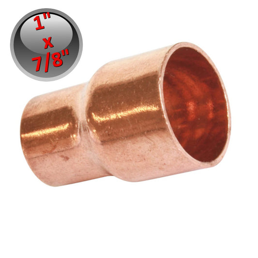 Riduzione raccordo ridotto rame a saldare maschio 1'' x femmina 7/8''