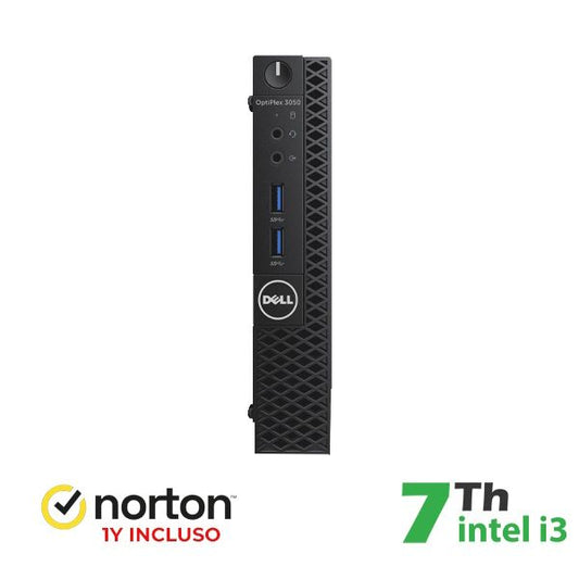 REFURBISHED DELL MINI PC REFURBISHED OPTIPLEX 3050M I3-7X00 DDR4 8GB SSD 256GB W10P HDMI + NORTON