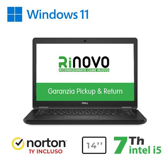REFURBISHED DELL NB REFURBISHED LATITUDE E5490 I5-7X00U DDR4 16GB SSD 256GB W11P + NORTON