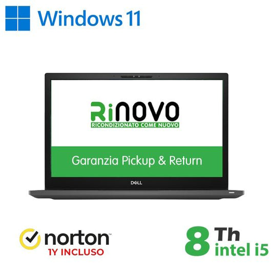 REFURBISHED DELL NB REFURBISHED LATITUDE E7490 I5-8X00U DDR4 16GB SSD 512GB 14" W11P NO DVD GRADE A 1Y WA