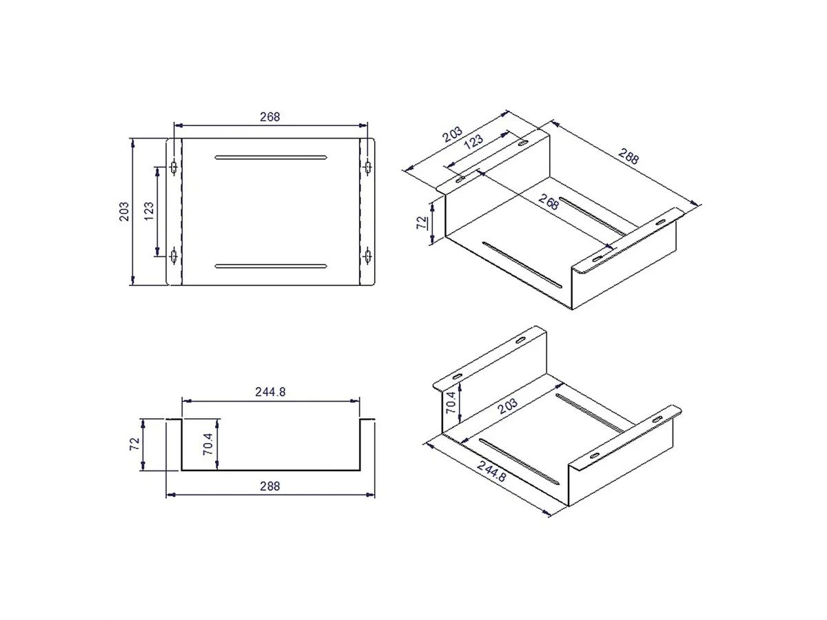 ROLINE DESKTOP HOUSING FOR KVM/NUC/MINIPC/APPLE MAC MINI