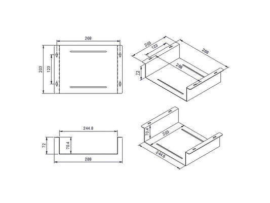 ROLINE DESKTOP HOUSING FOR KVM/NUC/MINIPC/APPLE MAC MINI