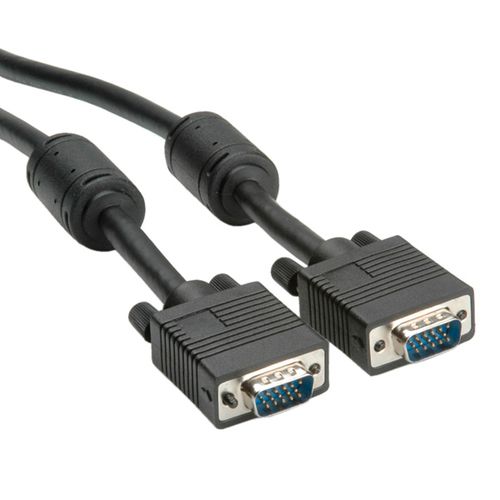 ROLINE HQ VGA CABLE+ FERRITE, DDC, HD15, M/M, 6 M BLACK