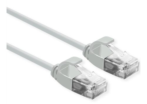 ROLINE UTP DATA CENTER PATCHCORD CAT.6A/CLASS EA NETWORK CABLE, LSOH, SLIM, GRAY, 0.5M