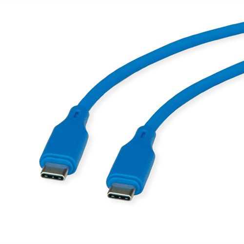 ROLINE COLORED USB CABLE, 1M, BLUE