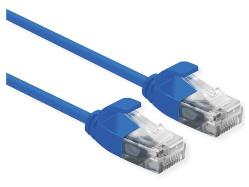 ROLINE UTP CABLE DATA CENTER PATCHCORD CAT.6A CLASS EA LSOH SLIM BLUE 5M