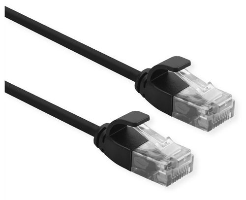 ROLINE UTP CABLE DATA CENTER PATCHCORD CAT.6A, CLASS EA, LSOH, SLIM, BLACK, 1M