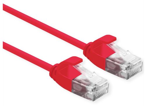 ROLINE UTP CABLE DATA CENTER PATCHCORD CAT.6A CLASS EA LSOH SLIM RED 5M